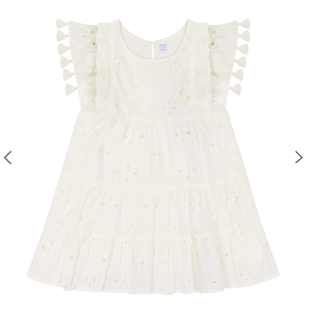 Mer St. Barth Girls' Sophie Tassel Dress - size 10